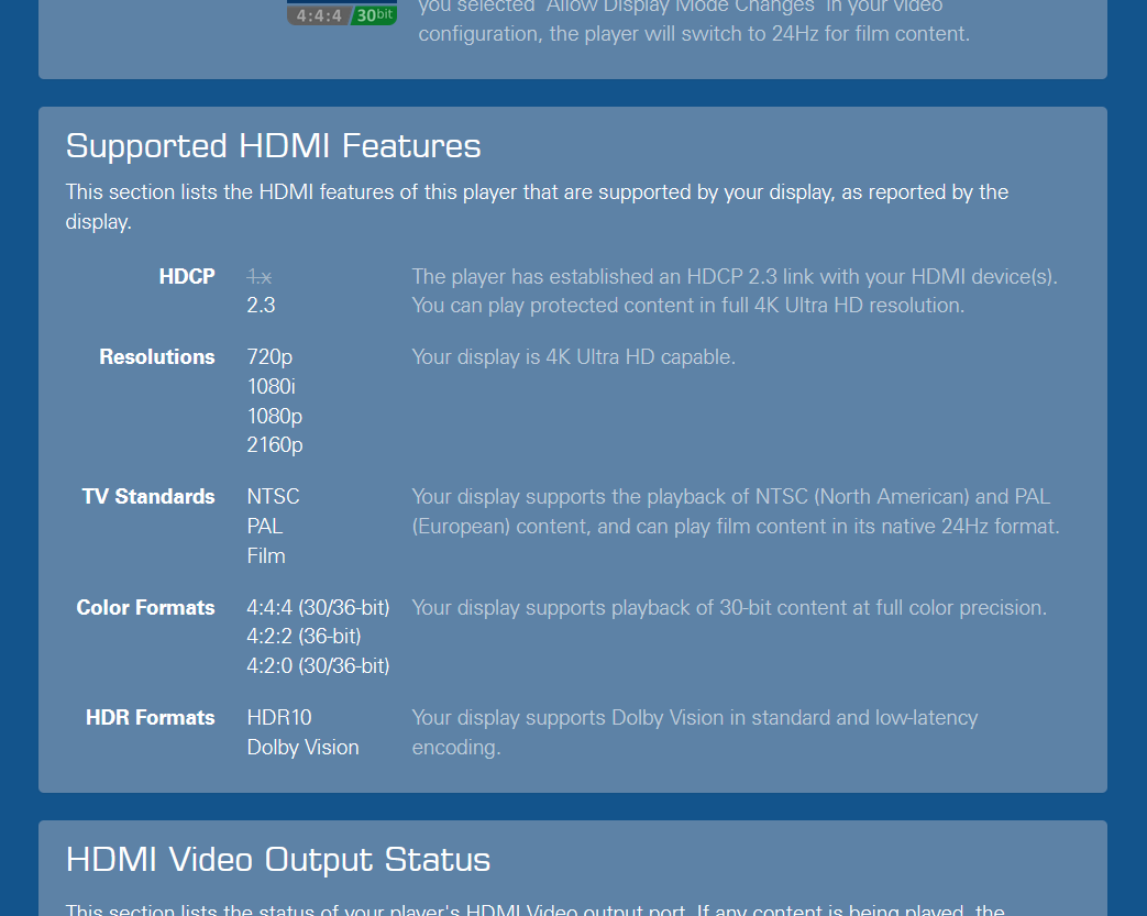 HDMI Features