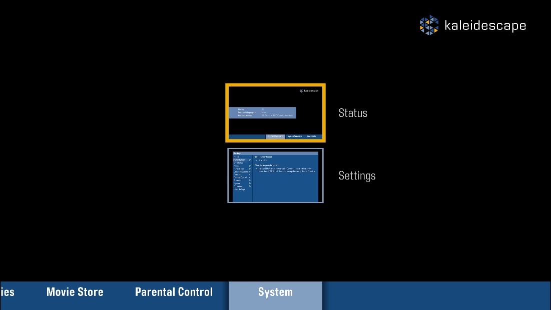 Kaleidescape Menu - Systems