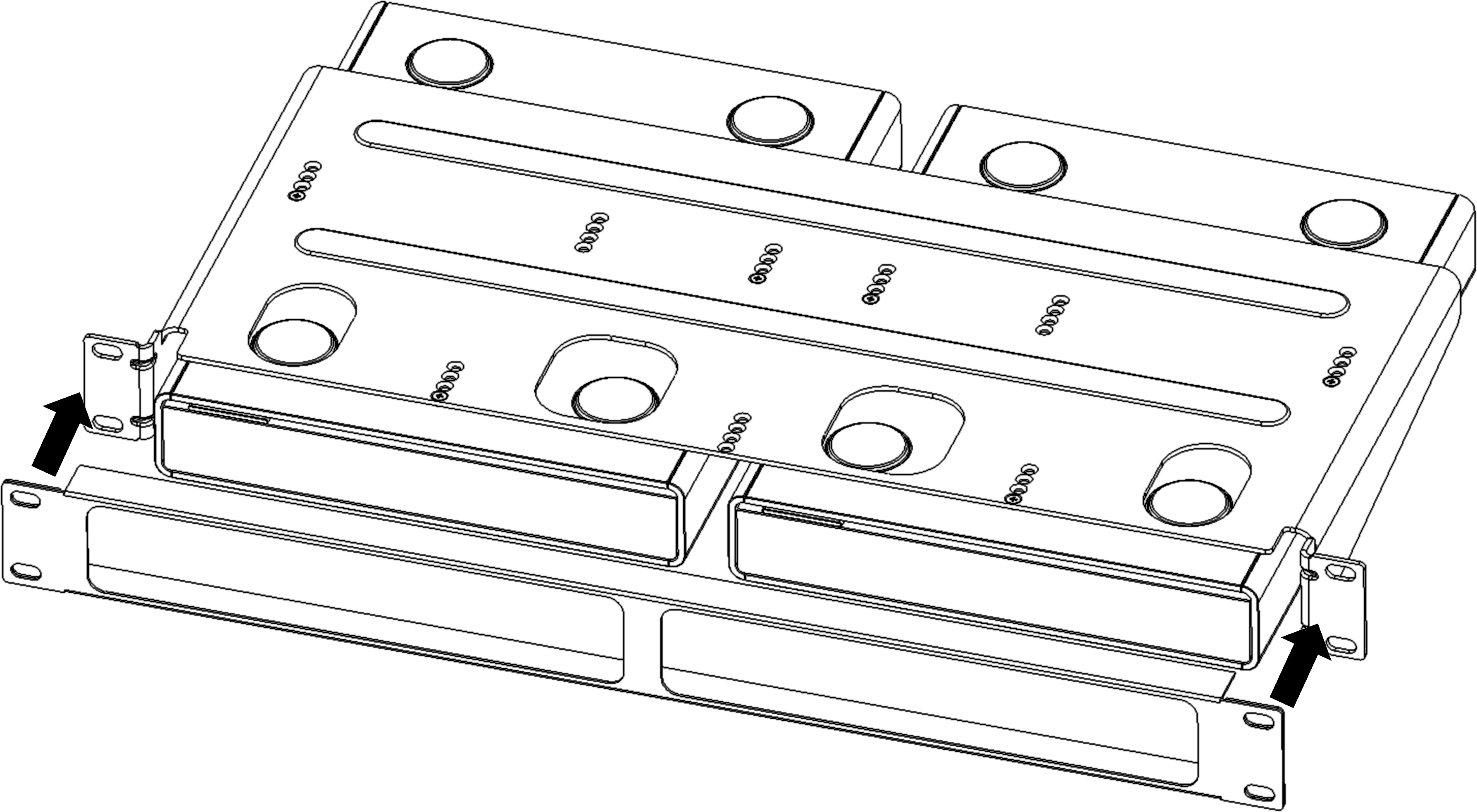 Place dual opening fascia over both units