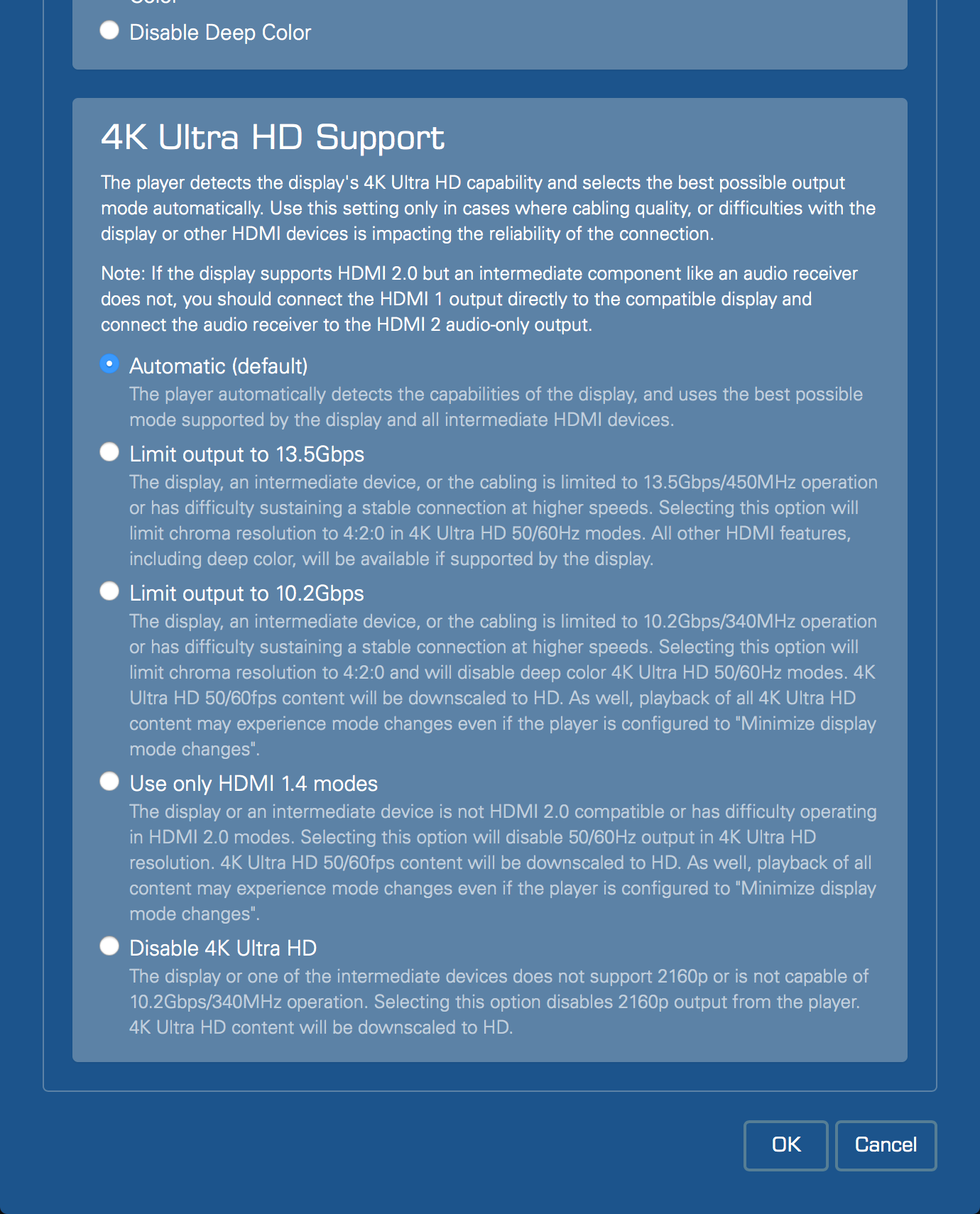 4K Ultra HD Support