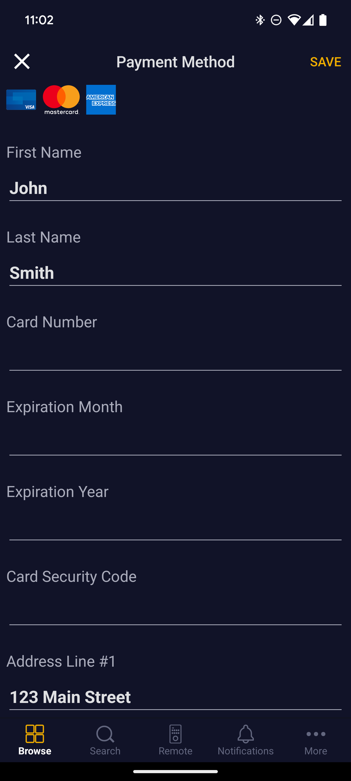 Mobile activation - add payment