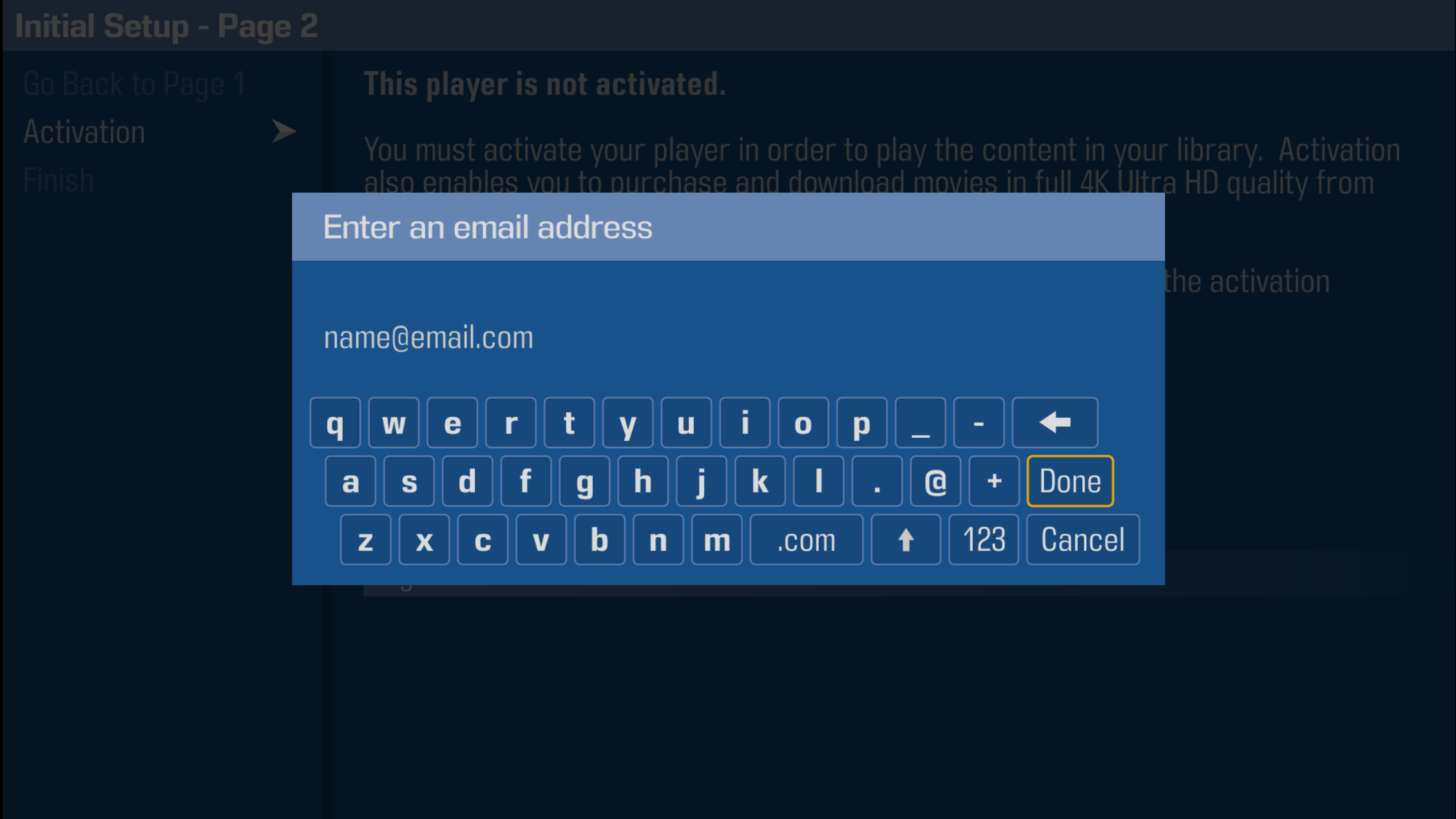 Strato Initial Setup email