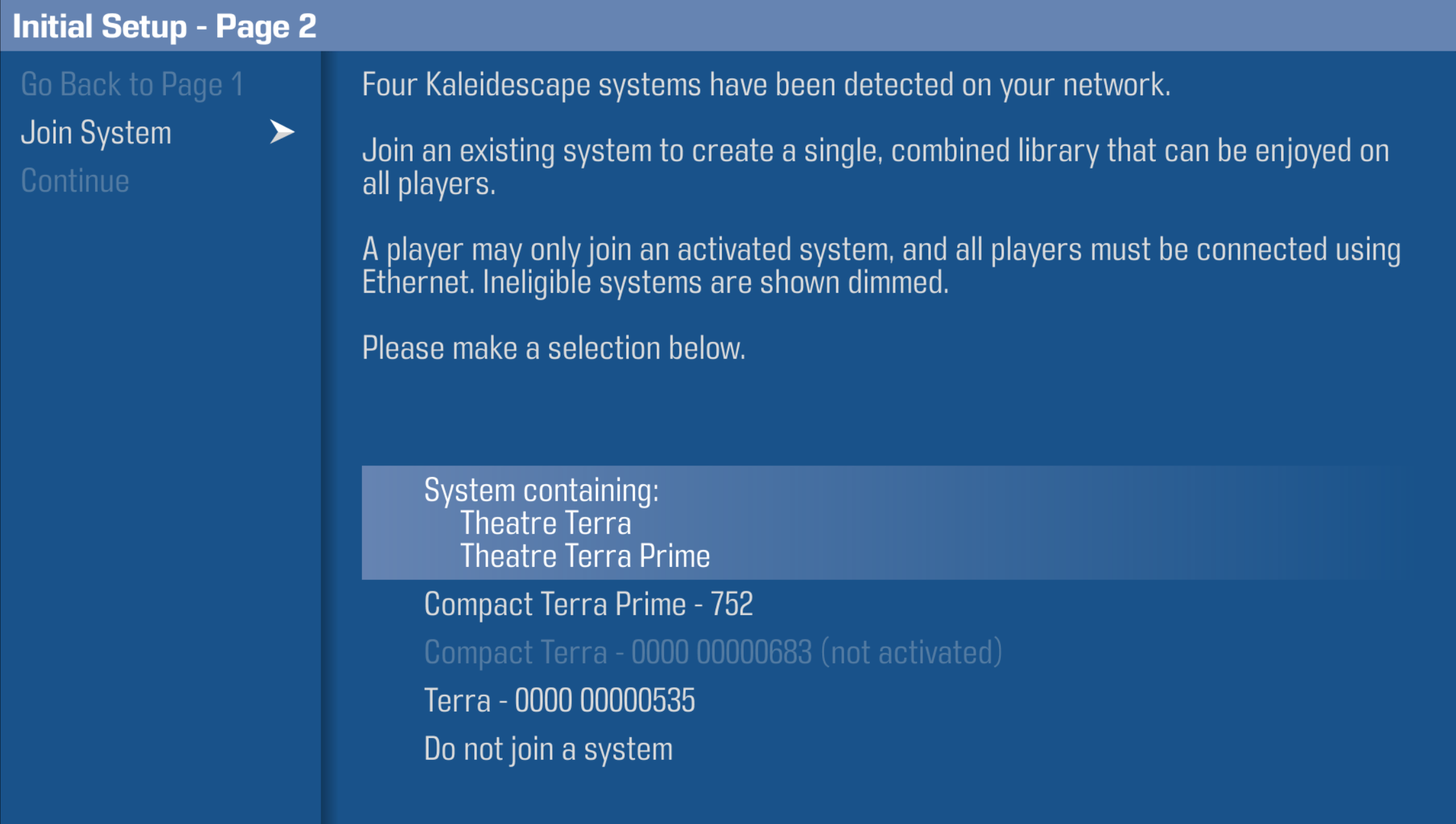 Strato Initial Setup join system